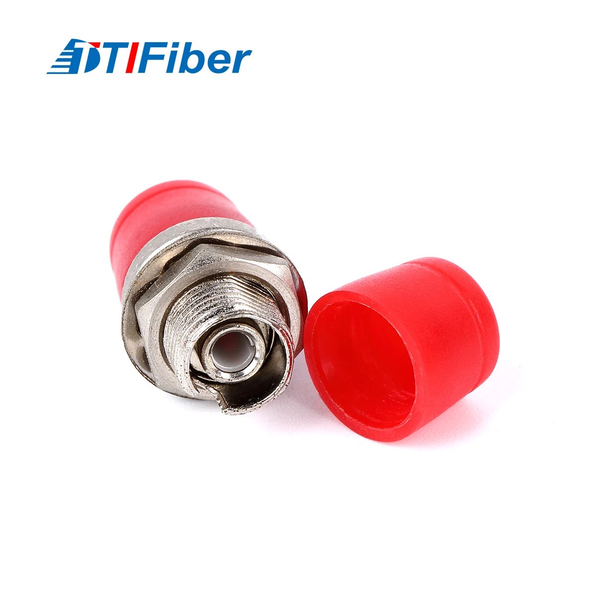 FC fiber optic adapter threaded coupling detail view