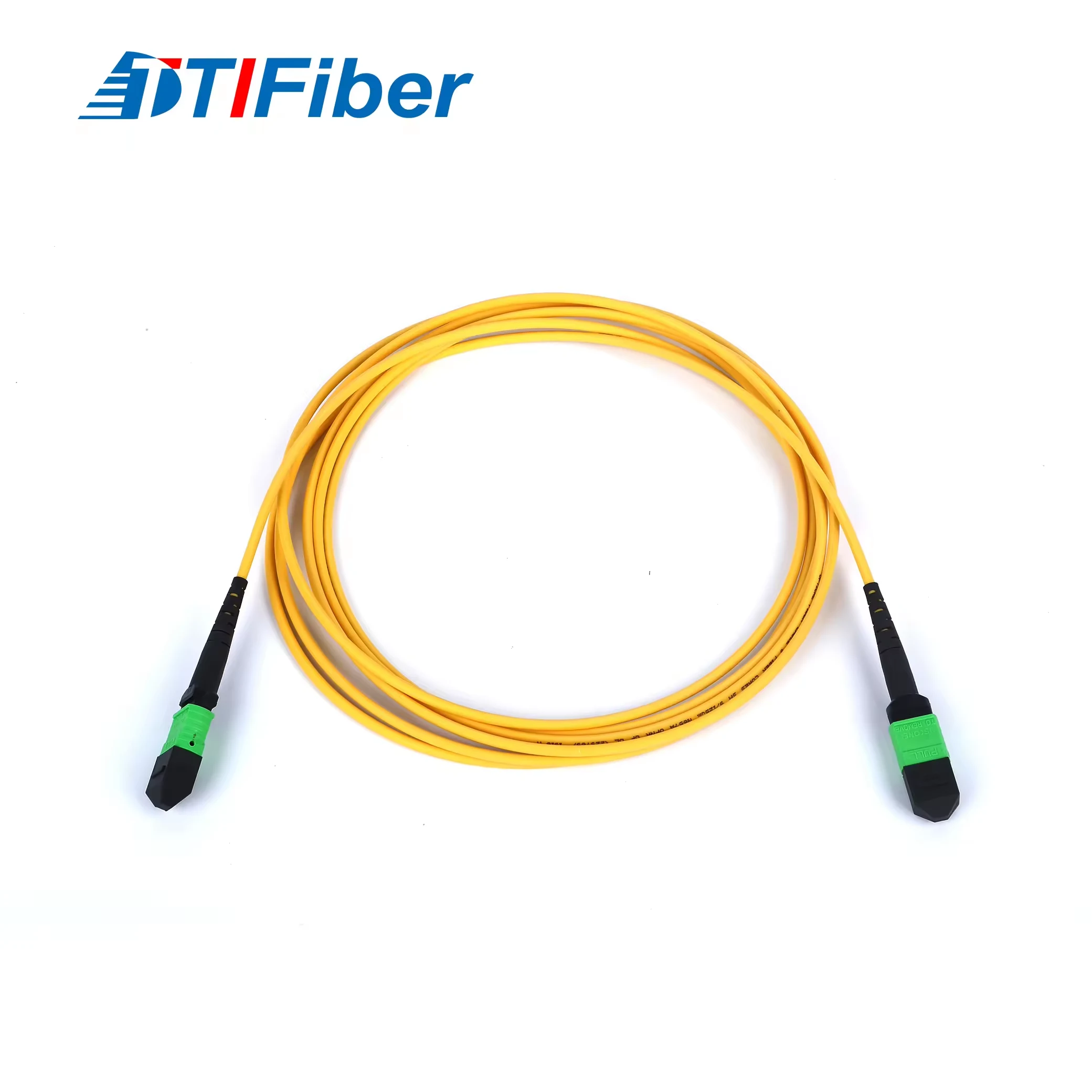 MPO to LC OM4 breakout cable with violet fan-out legs