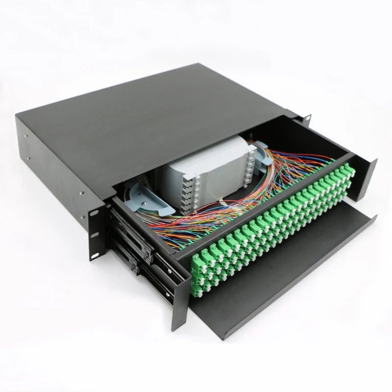 12 core fiber splice tray showing fiber routing channels